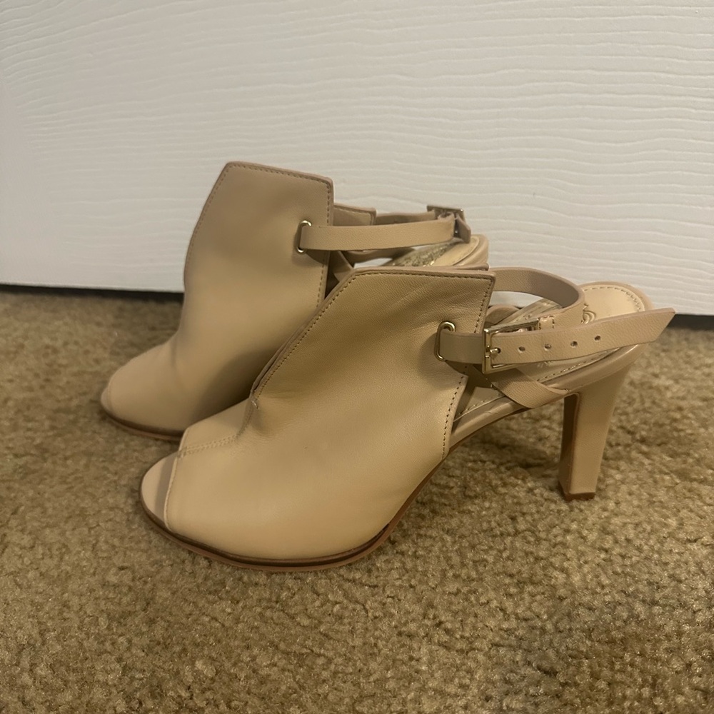 Vince Camuto peep toe sling back heels.